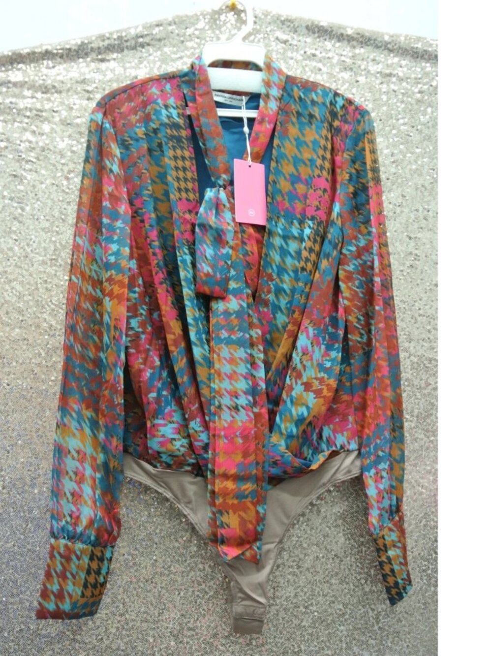 AMANDA UPRICHARD Bronte Bodysuit in Kingsley (YO-4754KI) Size: Medium